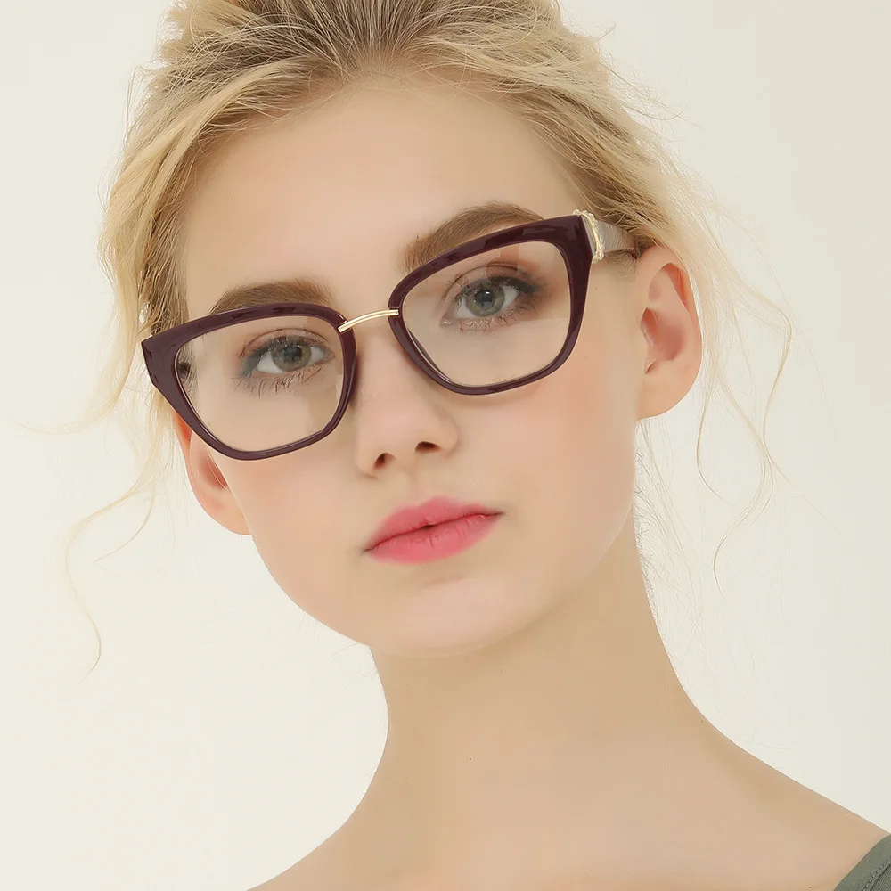 Шикарные женские очки Близорукость Оптические очки оправа прозрачные Gafas De Marca ретро в форме кошачьих глаз Lunette De Vue уличные оснастки очки COG116