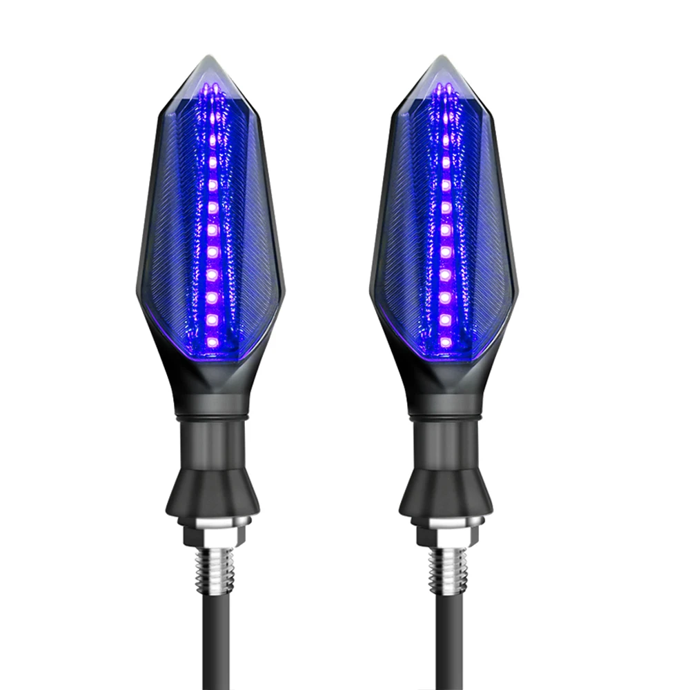 LAN-2PCS Универсальный светодиодный мотоцикл, мигающий, поворотный, singal для yamaha aerox honda c50 suzuki gsx 125 KTM Husqvarna 450 msx 125 - Цвет: LAN-2PCS
