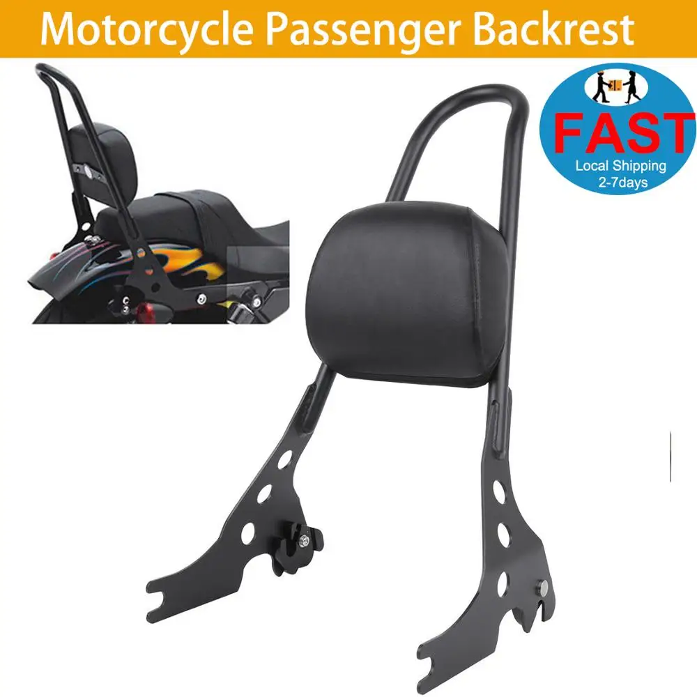 

Motorcycle Detachable Backrest Sissy Bar Rear Passenger Backrest Black Fits For Sportster XL 883 1200