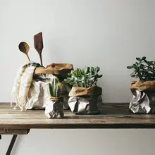 Моющийся крафт-цветочный горшок мясистый Botany Golden Ins tuba больше функций домашний декоративный пакет контейнер цветочные горшки