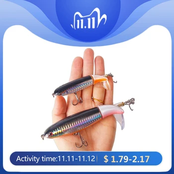 SPECIAL PRICE ❤️ GOBYGO 1PCS Whopper Popper 10cm/14cm Fishing Lure Artificial Bait Hard Plopper Soft Rotating Tail Fishing Tackle Geer Pesca - discount item 40% OFF Sports & Entertainment