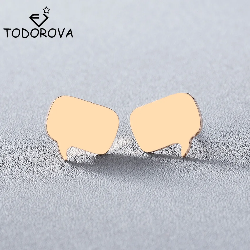 Серьги-гвоздики из нержавеющей стали Todorova креативные женские сережки-гвоздики с