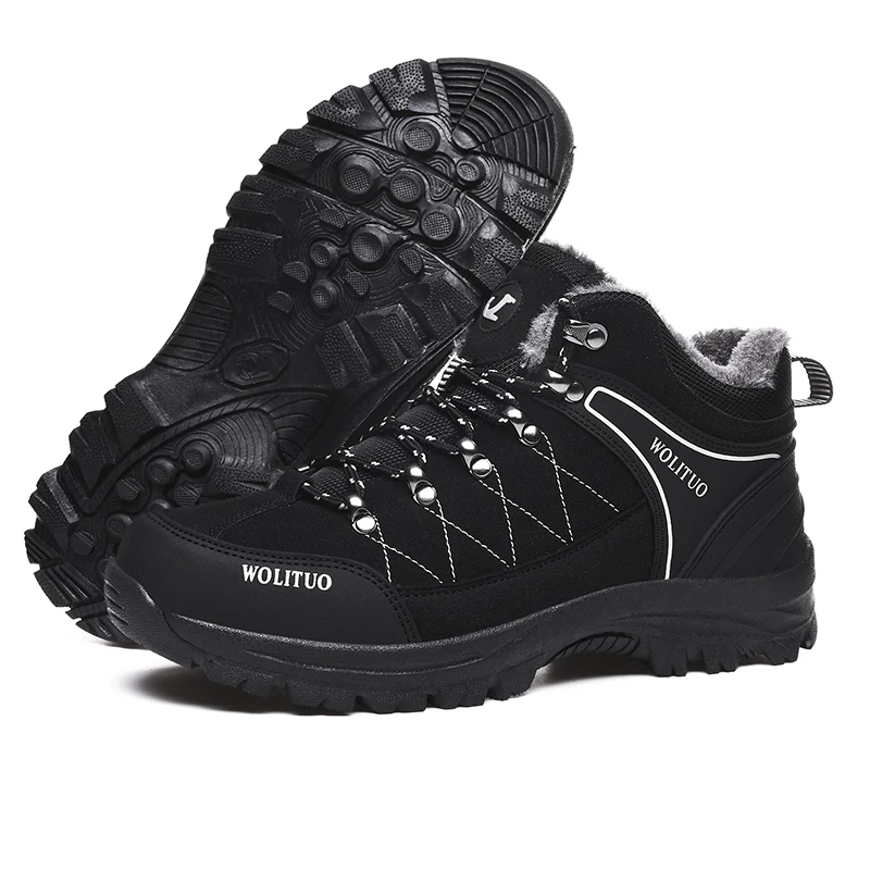 New Arrival Winter Pro-Mountain Outdoor Hiking Shoes for Men Women Add Fur Hiking Boots Walking Warm Training Trekking Footwear