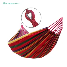 Портативный гамак для 1-2 человек, уличное кресло-качели для сада, дома, путешествий, кемпинга, качели, холщовая полоса, подвесная кровать, гамак с рюкзаком