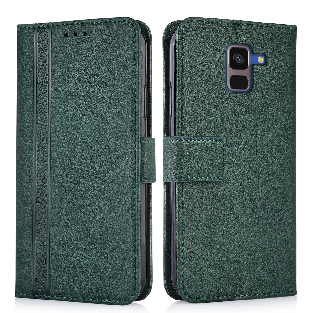 Wallet Leather Case for Samsung Galaxy A8 2018 A530F SM-A530F Back Cover Phone Flip A82018 A530 | Мобильные телефоны и