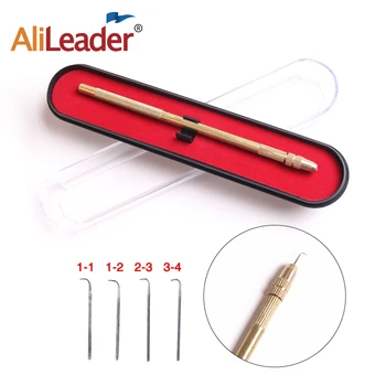 

Alileader Human Hair Extensions Tool Ventilating Needles For Wig Making Profession Wig Making Kit 4 Pcs Wig Needle And Holder