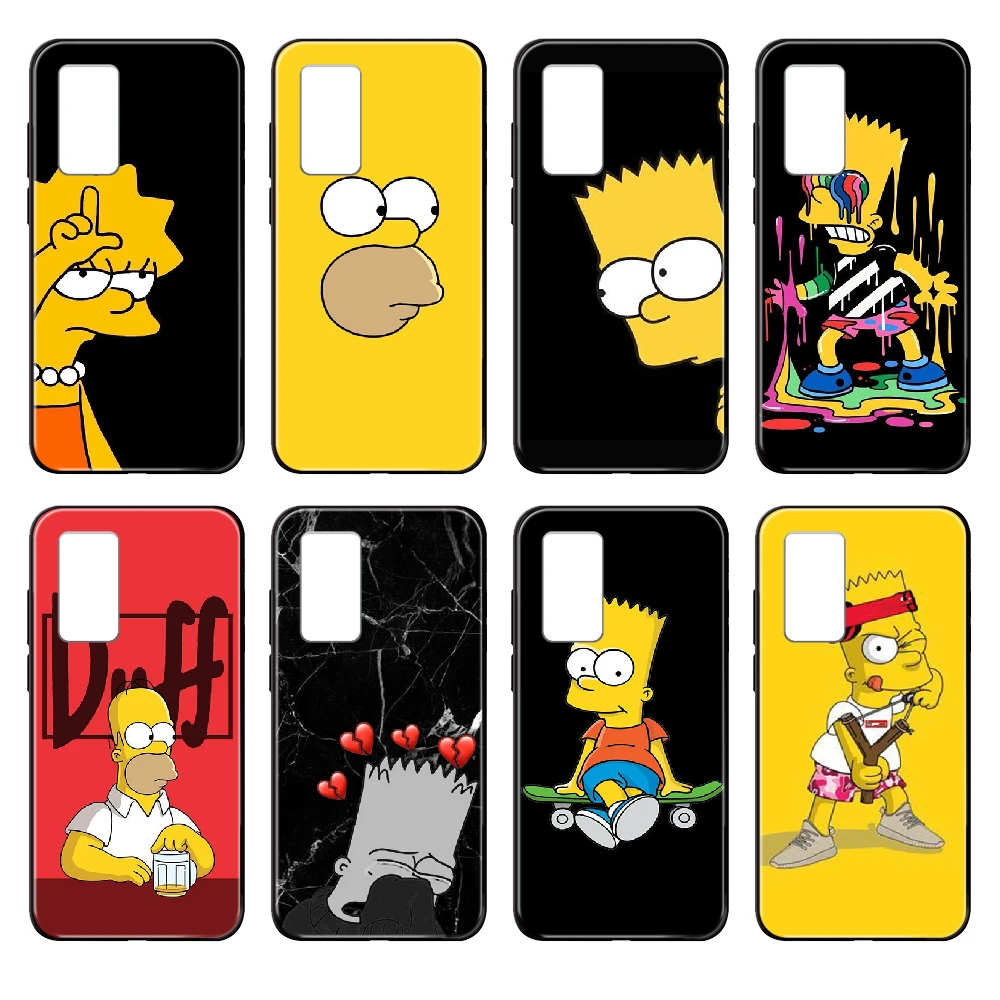 Homer J Simpson Cartoon Phone Case Cover Hull For Huawei Nova P Y 2 3 6 7 8 9 10 30 I Smart Plus Z Lite Pro Ii Black Funda Half Wrapped Cases Aliexpress