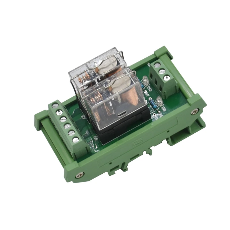Din рейка крепление Ac/Dc 12 V/24 V Управление 2 Spdt 16A Мощность триггерный релейный модуль, Omron G2R-1-E.X1