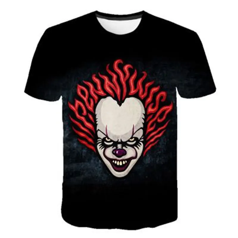 

2019 New Stephen King's It 3d print t shirt Kids t-shirt casual Short sleeve hip hop Boy/girl tees Child clothing