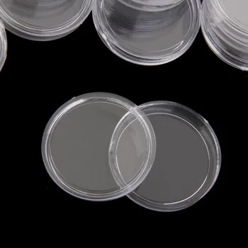 

100*23mm Clear Round Plastic Coin Capsule Container Storage Box Holder Case Good
