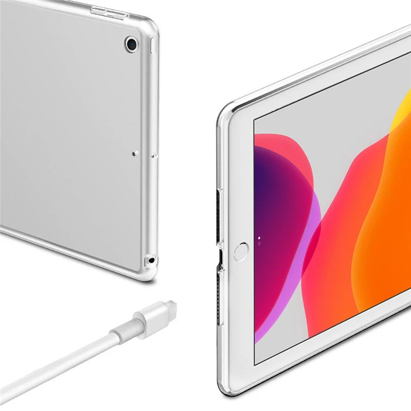 Прозрачный чехол для iPad 10,2, ТПУ, Прозрачный Силиконовый противоударный чехол для Apple, iPad 7-го поколения, чехол для задней панели, 10,2 дюймов, A40