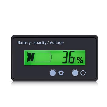 

Gauge Buttons Voltage Meter Lithium Car Lead Acid Battery Backlit Universal Capacity LCD Display Monitor Backlit Display