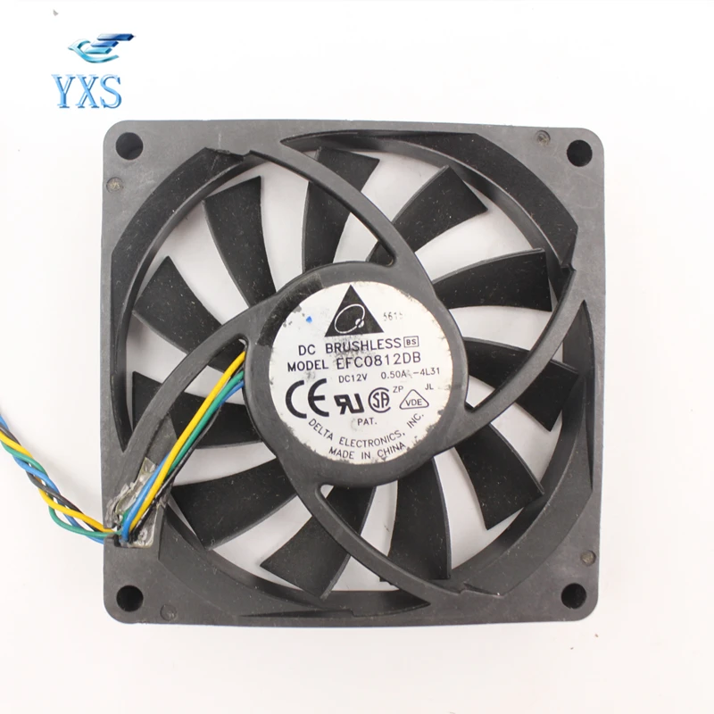 EFC0812DB DC 12 В 0.5A 8015 80*80*15 мм 8 см 3 провода 4000 об/мин ШИМ скорость процессора вентилятор