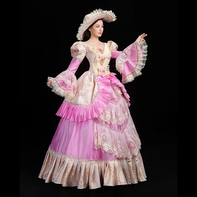 Элитные корт рококо барокко Marie Antoinette Бальные платья 18 век Ренессанс, платье для женщин