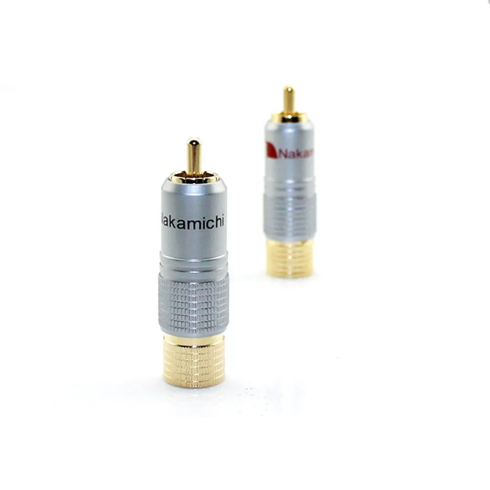 Hifi RCA аудио разъемы аудио кабель динамик терминал разъем мужской переходник lotus 24 К золото Nakamichi RCA штекер красный черный - Цвет: Black