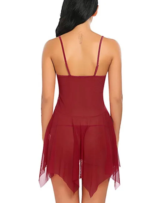 Модное женское сексуальное нижнее белье Babydoll, трико, кружевная ночная рубашка, одежда для сна