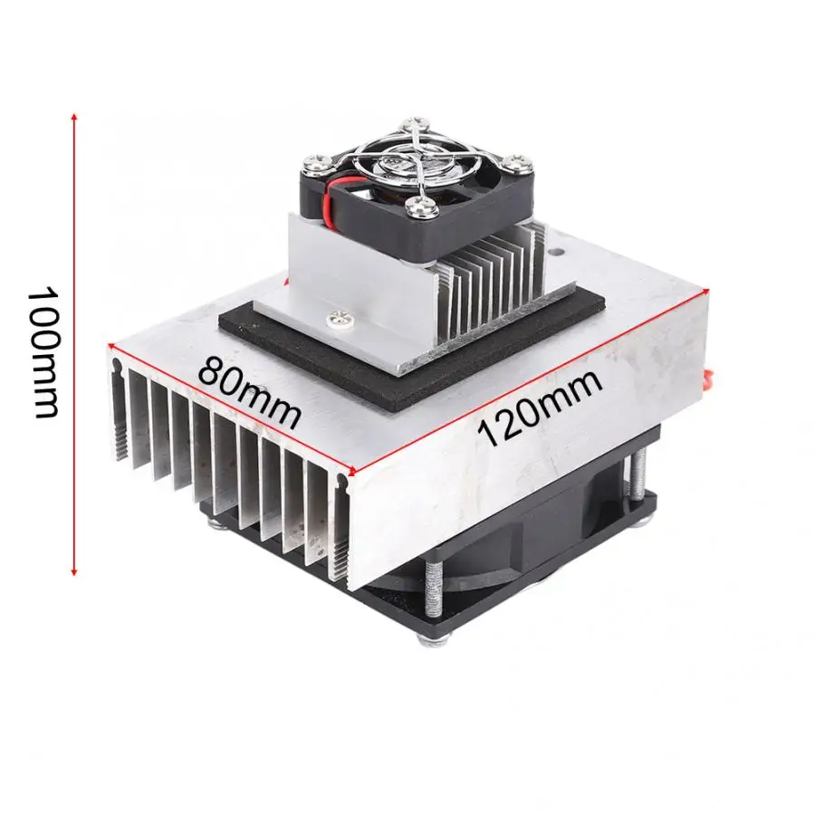 12V 6A Thermoelectric Peltier Refrigeration Cooling System Kit Cooler Fan DIY Cooling System Kit