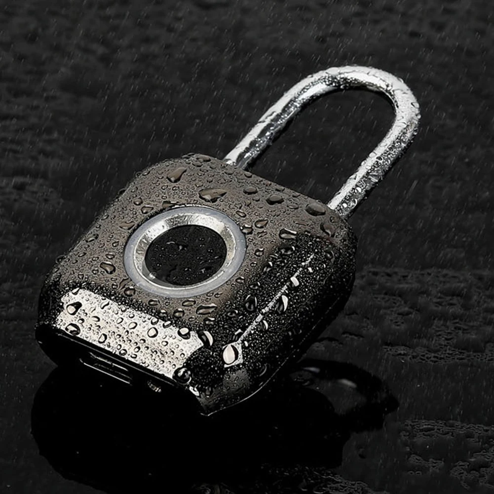 

Waterproof Door Lock Anti Theft Quick Unlock Smart Fingerprint Small USB Charging Luggage Padlock Safety Keyless Zinc Alloy