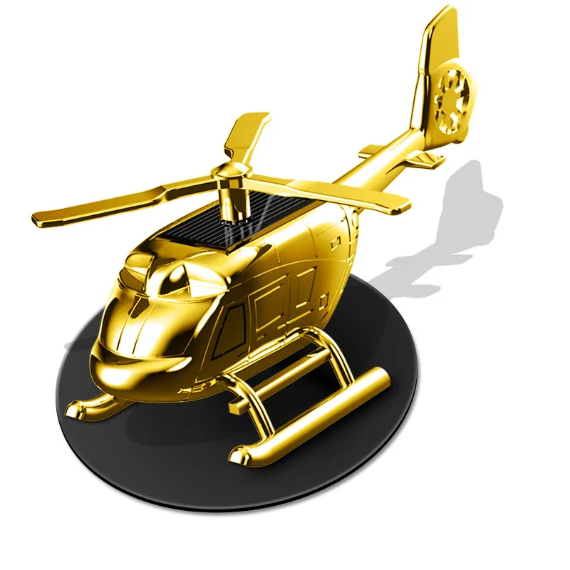 Car Perfume Air Freshener Diffuser Solar Power Aircraft Model Car Solid Aromatheraphy Air Gel Auto Interior Ornament Decoration - Название цвета: gold