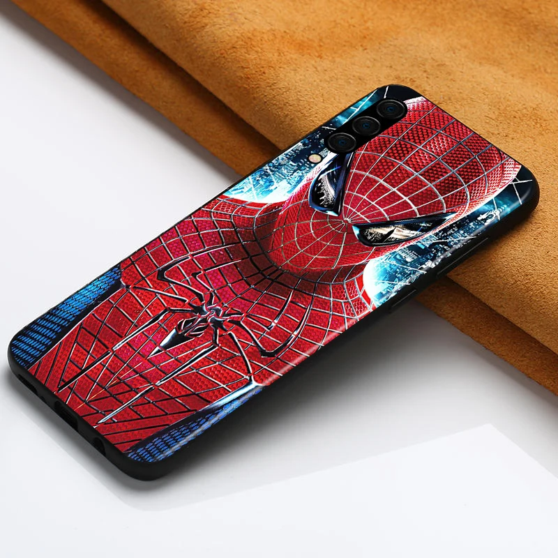 silicone case for samsung Spiderman Marvel for Samsung Galaxy A90 A80 A70 A60 A50 A40 A30 A20 A2Core A10 Silicone Soft Black Phone Case Cover kawaii samsung cases Cases For Samsung