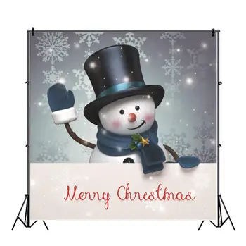 

Laeacco Party Decoration Merry Chrismas Backdrop Snowman Customized Banner Photo Background Photographic Backdrop Photo Studio
