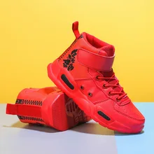 Мужские баскетбольные кроссовки для мальчиков, Модные дышащие спортивные кроссовки, школьная обувь для мальчиков, Осенняя обувь для больших детей, размер 30-39