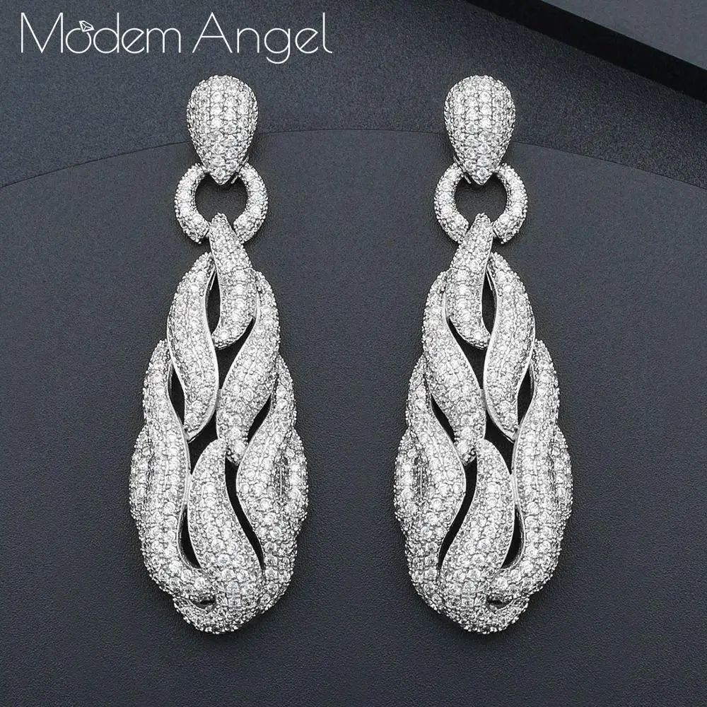 Famous Micky Charms Trendy Women Earrings Cubic Zircon Drop Earring For Women Wedding Party Accessories
