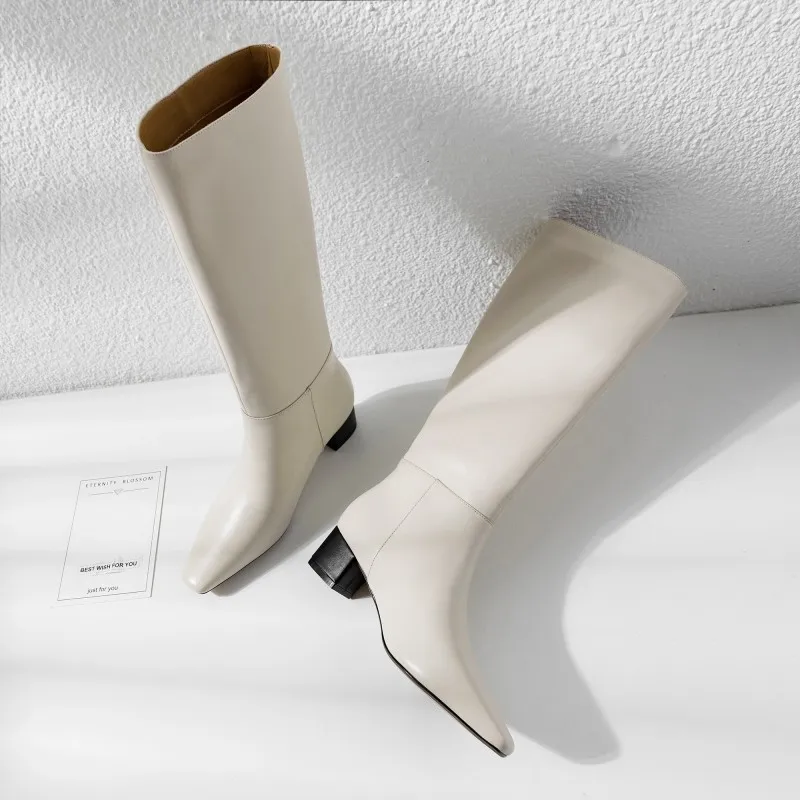 MStacchi/брендовые дизайнерские женские ботинки; botas mujer invierno; коллекция года; мотоциклетные ботинки с квадратным носком; модная пикантная женская обувь до колена; Новинка для женщин
