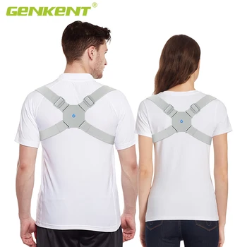 

Adjustable Intelligent Posture Trainer Smart Posture Corrector Upper Back Brace Clavicle Support for Men and Women Pain Relief