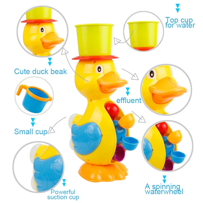Мультфильм животных водное колесо Ванна Душ игрушка вода игрушка для малыша и ребенка