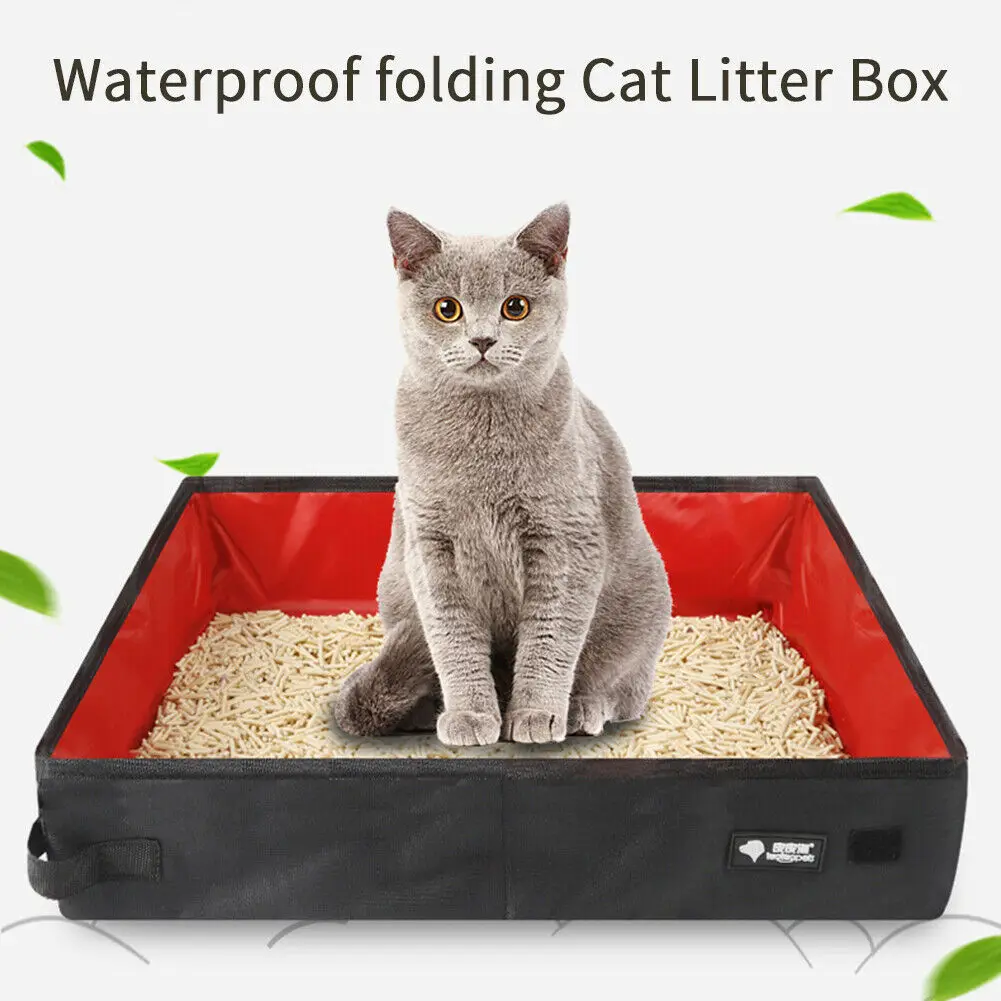 Pet кошачий ящик для мусора складной для помёта для домашних животных сковорода водонепроницаемый открытый складной кошачий ящик для мусора портативный дорожный кошачий Туалет сиденье dohouse
