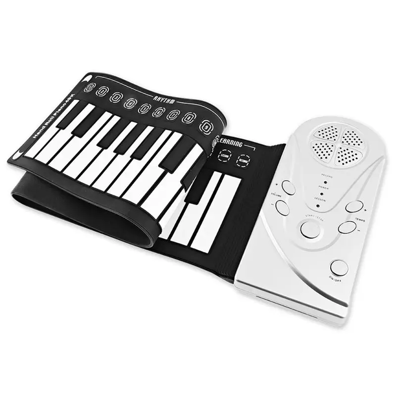 

Multi Style Portable 49 Keys Flexible Silicone Roll Up Piano Folding Electronic Keyboard For Children