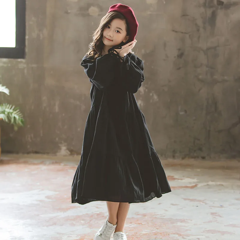 Платье для девочек-подростков из 100% хлопка вечерние платья принцессы маленьких