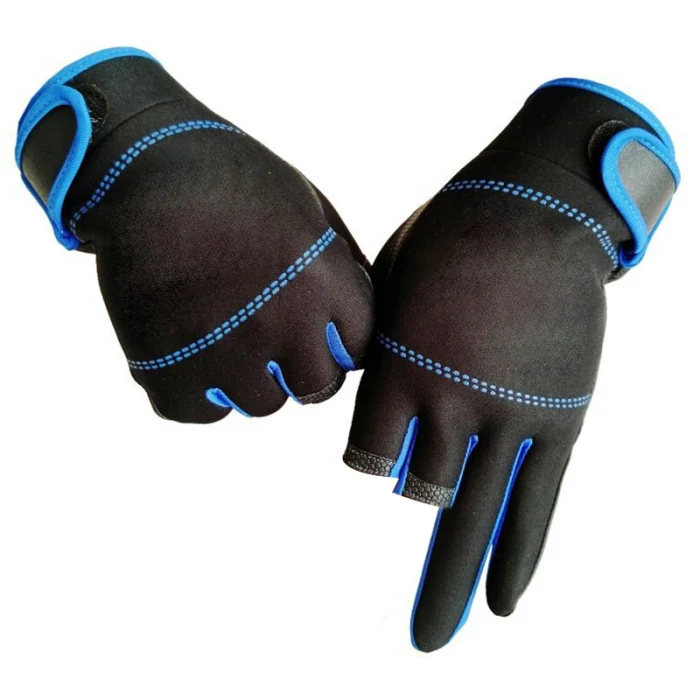 Outdoor Breathable 3 Fingers Cut Gloves Waterproof Sports Gloves Sun Protection Gloves for Fishing Hunting Riding Cycling ALS88