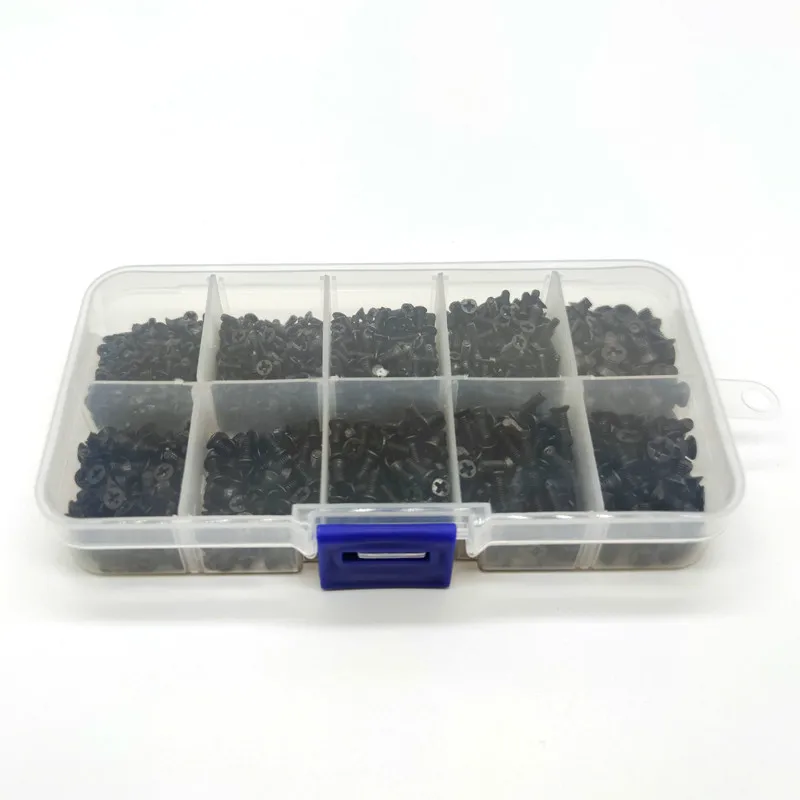 500Pcs KM 나사 M2 M2.5 M3 플랫 헤드 필립스 나사 노트북 노트북 나사 세트 컴퓨터 작은 나사