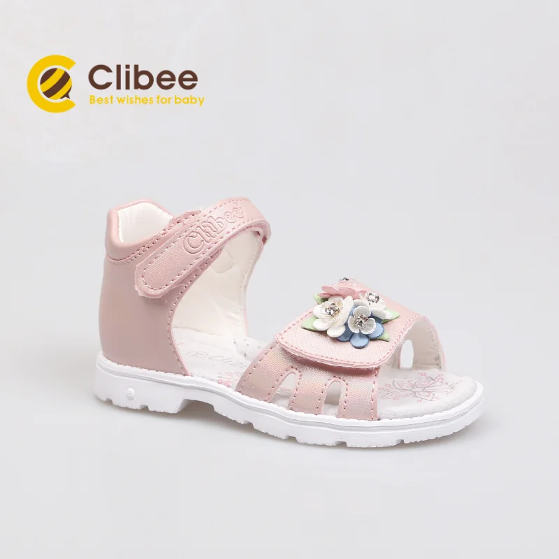 CLIBEE/Детские летние ортопедические сандалии с открытым носком; Детская пляжная обувь с цветочным узором и застежкой липучкой; Сандалии на плоской подошве с поддержкой арки|Сандалии| | АлиЭкспресс