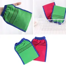 4 шт Двухсторонний глубокий очищающий отшелушиватель Mitt Spa скраб для тела перчатки для удаления мертвой кожи для мужчин и женщин(случайный цвет