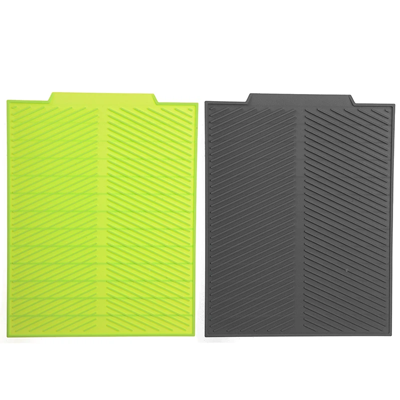 2 Colors Eco-friendly Silicone Drying Pad For Oven Microwave Refrigerator Dishwasher Kitchen Tableware Dish Mat 1 pc