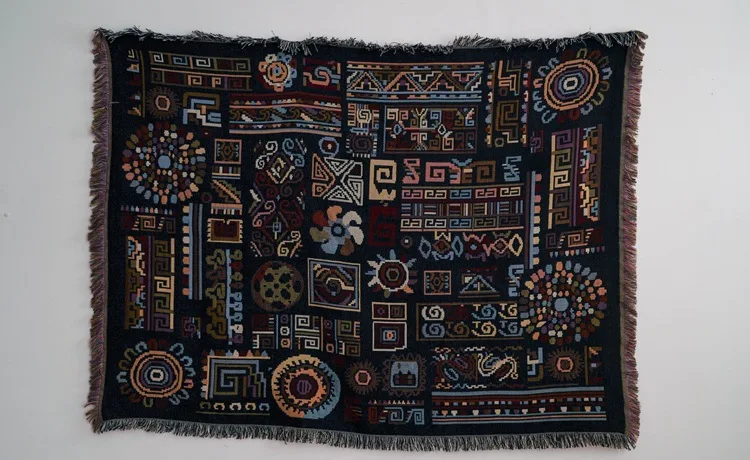 Blanket Double sided jacquard sofa blanket cover multifunctional sofa towel Bedspread Picnic mat rug - Image 3