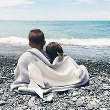 Детское одеяло, вязаное одеяло, растянутое одеяло из кроличьей шерсти, детское одеяло для новорожденных, зимнее, подходит для детей 0-2 лет