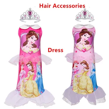 

Beauty and the beast MermaidThe Little Tail Princess Ariel Dress Cosplay Kids For Girl Fancy Dress Halloween Christmas costume