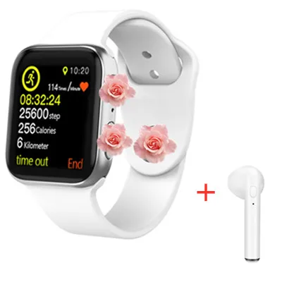 white add headset IWO9 Смарт часы серии 4 44 мм с gps Спорт монитор сердечного ритма Smartwatch для iOS iPhone Android телефон часы - Цвет: white add headset
