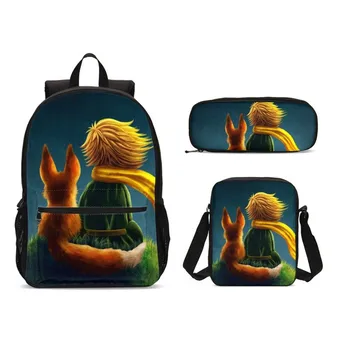 

New 3pcs/set The Little Prince Prints School Backpack Teenager Girls School Bags Children School Bags Kids Backpack Boys Mochila