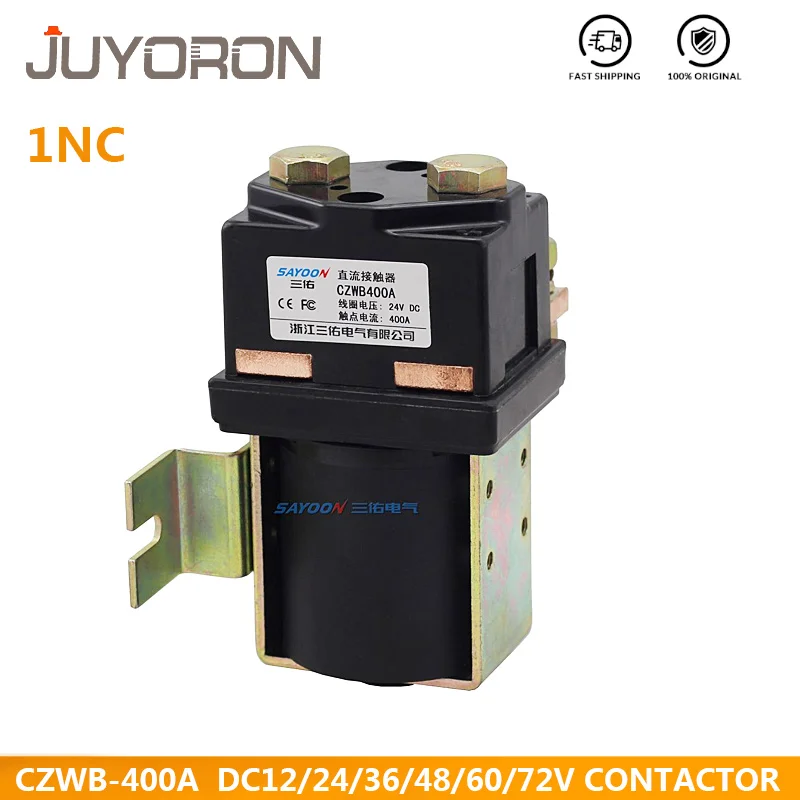

CZWB400A NC Coli Voltage 12V 24V 36V 48V 60V 72V 400A DC Contactor for Motor Car Grab Wehichle Winch Forklift Truck Electric