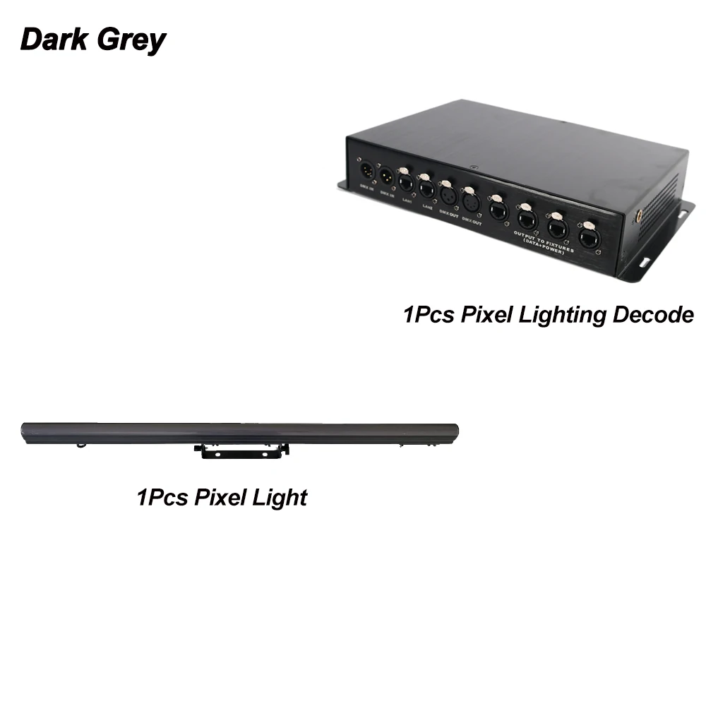 1pcs Dark Grey NEW Music DJ Effect Light 40x0.5W LED Pixel Strip Light And Pixel Lighting Decode DMX512 Control For Disco Party Stage Lights - Цвет: 1pcs Dark Grey
