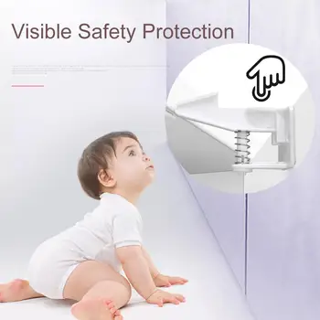 

Baby Safety Lock Drawer Cabinet Door Spring Locks Invisible Multifunctional Lock Supplies for Household Children Baby