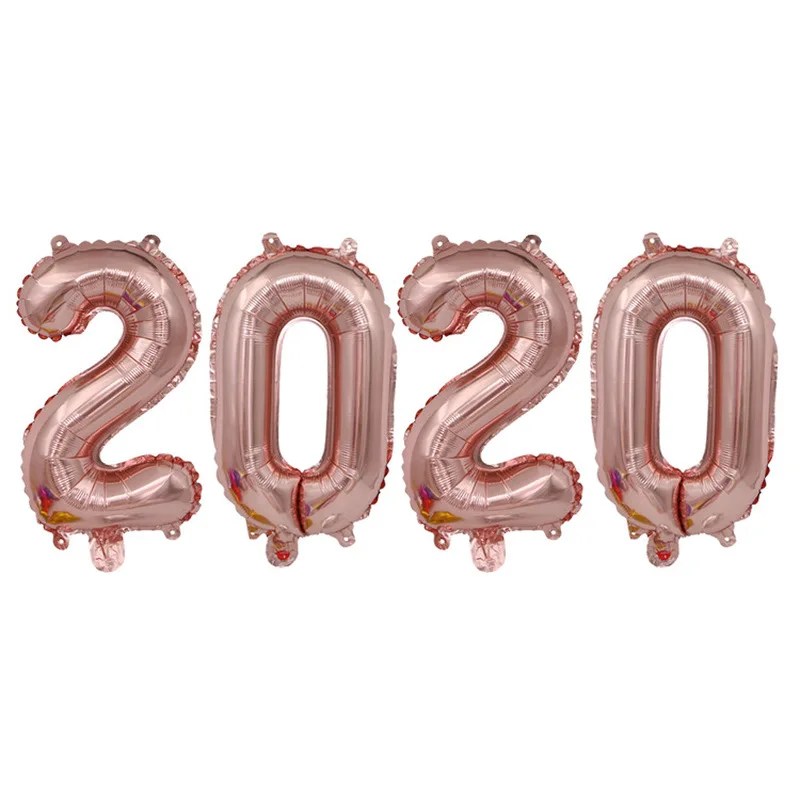 4 шт. воздушные шары из фольги с цифрами 2020 золотые серебряные гелиевые баллоны