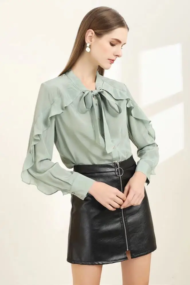 AH12307, модные женские блузки и рубашки,, Подиумные, Роскошные, известный бренд, Европейский дизайн, вечерние, стильная женская одежда