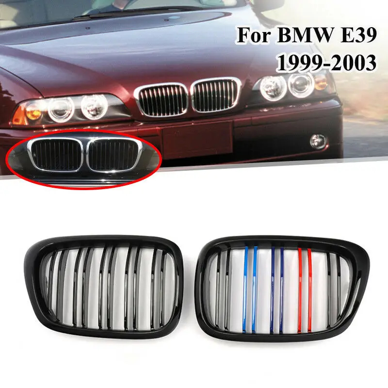 for BMW E39 1999 2000 2001 2002 2003 2004 Car Front Center Kidney Grilles Gloss Black M Mixed Color Grill Replacement | Автомобили и