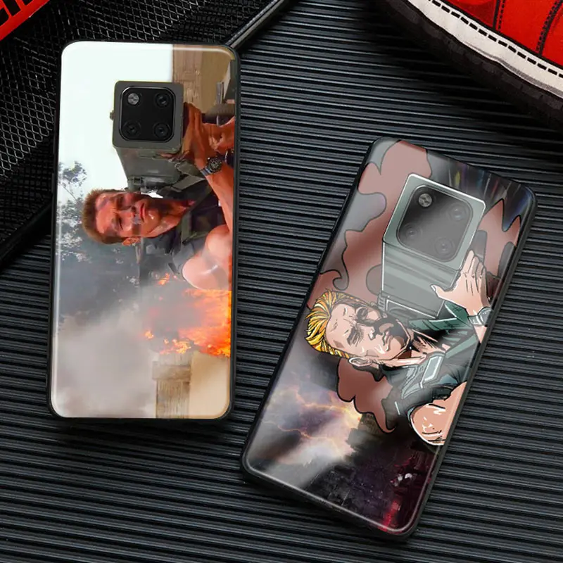

Arnold Schwarzenegger movie Commando 1985 poster glossy smooth tempered glass case For Huawei Mate 20 pro 20X Nova5ipro mate20